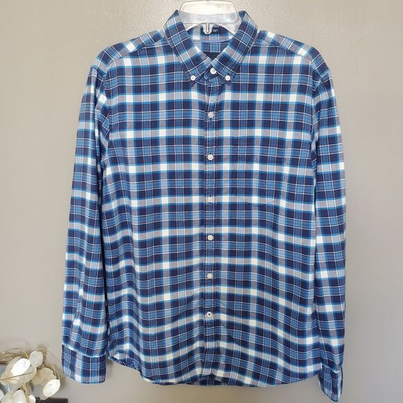 American Eagle Outfitters Other - American Eagle Button Down Shirt Mens Medium Seriously Soft Blue Plaid Cotton